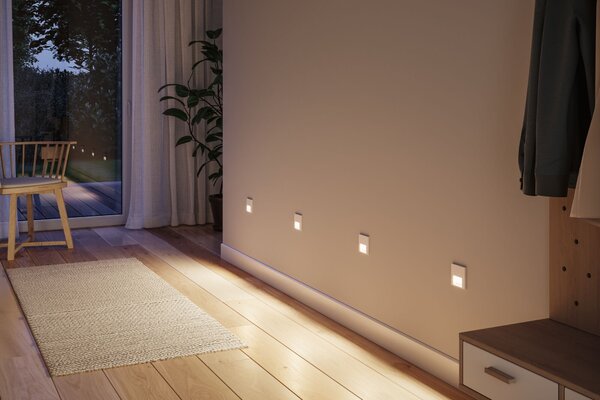 Paulmann 79999 Tsaro follower, svítidlo do stěny, 1W LED 2700K, matná bílá, 8x8cm