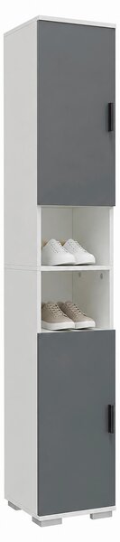 BOTNÍK, bílá, antracitová, 30/178/33 cm MID.YOU - Online Only šatny & botníky, Online Only