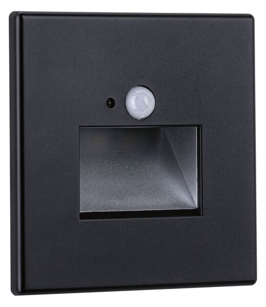 Paulmann 93135 Edge Quadro, svítidlo do stěny se senzorem, 1x1,2W LED 2700K, matná černá, 8x8cm