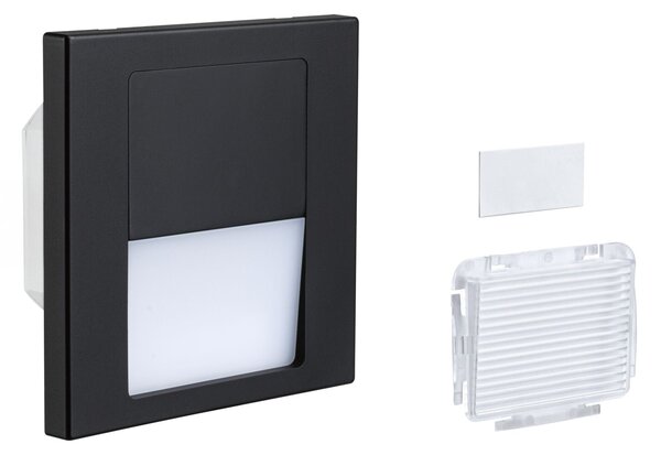 Paulmann 80001 Tsaro follower, svítidlo do stěny, 1W LED 2700K, matná černá, 8x8cm