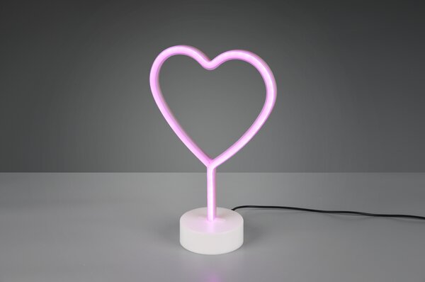 Stolní LED lampa HEART bílá
