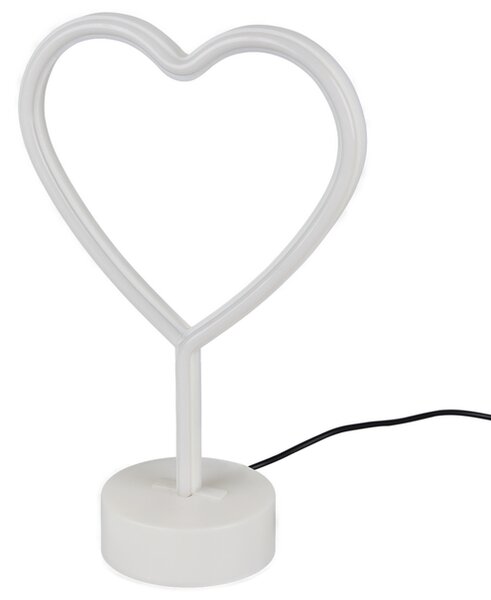 Stolní LED lampa HEART bílá