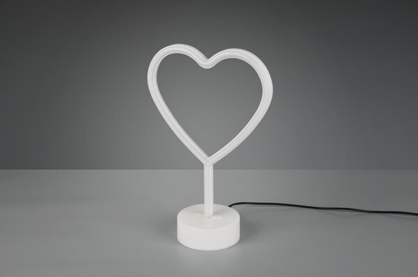 Stolní LED lampa HEART bílá