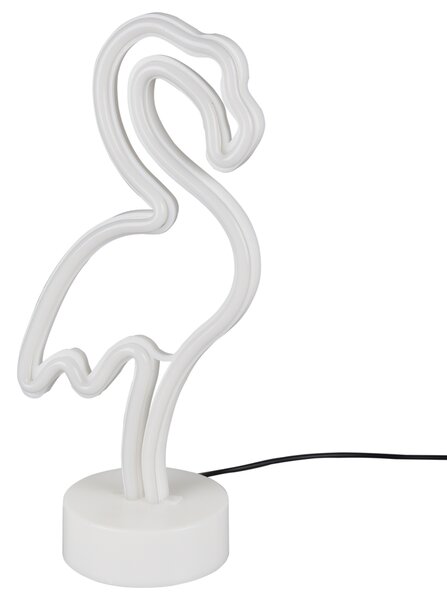 Stolní LED lampa FLAMINGO bílá