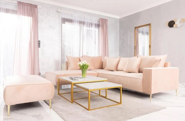 Designový taburet MYRA - pudrový
