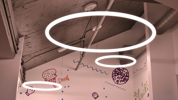 Artemide 1206000AAlphabet of light circular 90 suspension, kruhové svítidlo, 44W LED 3000K DALI/PUSH, Ø90cm