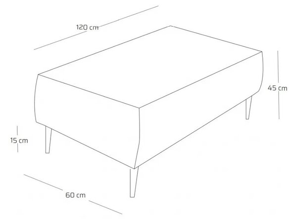 Designový taburet MYRA - pudrový