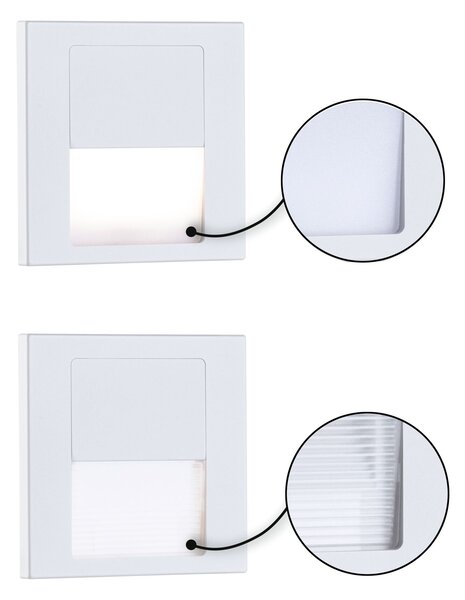 Paulmann 79999 Tsaro follower, svítidlo do stěny, 1W LED 2700K, matná bílá, 8x8cm