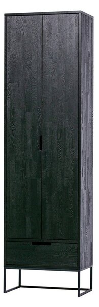 Černá skříň z jasanového dřeva 60x210x36 cm Silas – WOOOD