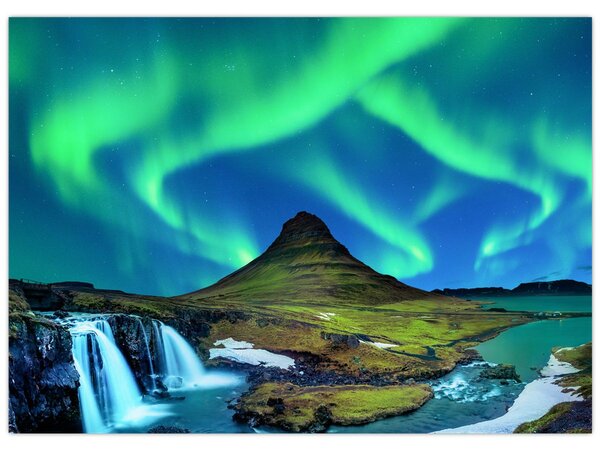Obraz - Kirkjufell, Island (70x50 cm)