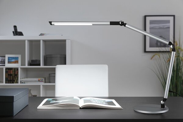 Paulmann 79562 FlexBar stříbrná LED stolní lampa, 10,6W LED, 3000-6500K výška 67cm