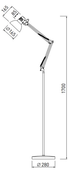 Stojací lampa ARTEMIA bílá
