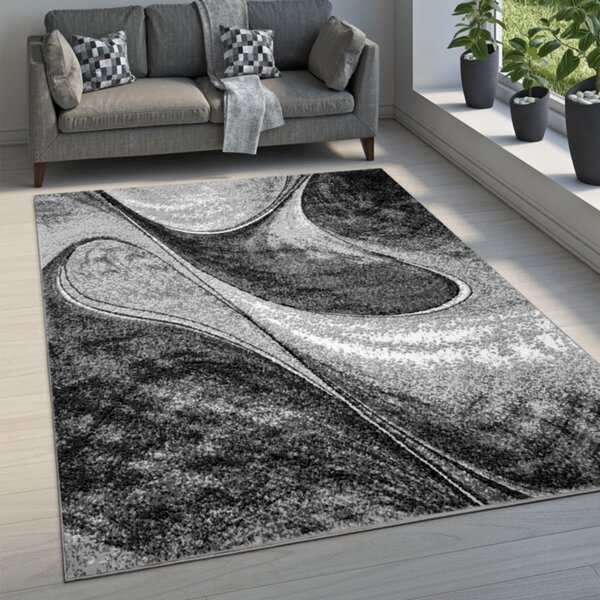 Abstraktní kusový koberec 50x90 cm LUKEN - šedý