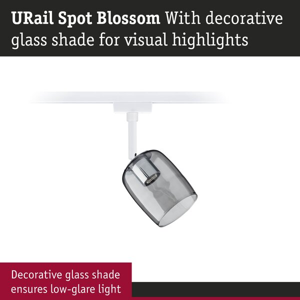 Paulmann 95700 Blossom spot pro Urail system, 1x10W G9, signální bílá + kouřové sklo