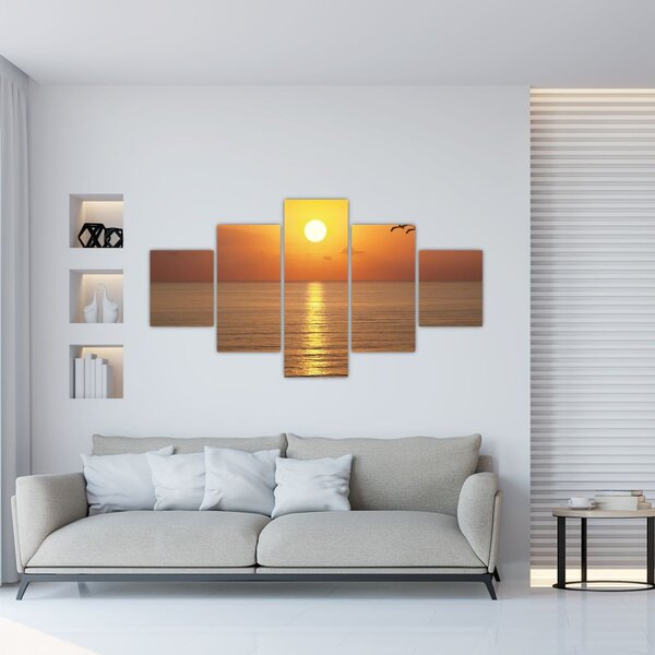 Obraz - Západ slunce nad oceánem (125x70 cm)