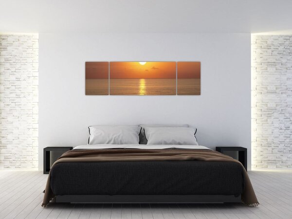 Obraz - Západ slunce nad oceánem (170x50 cm)