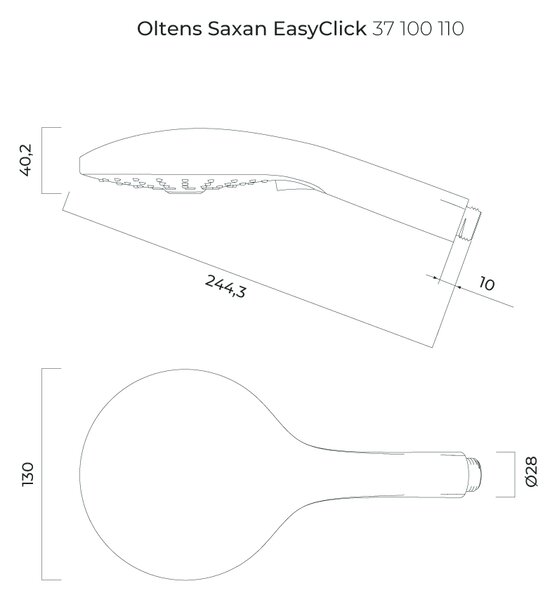 Oltens Saxan EasyClick sprchová hlavice chrom/bílá 37100110