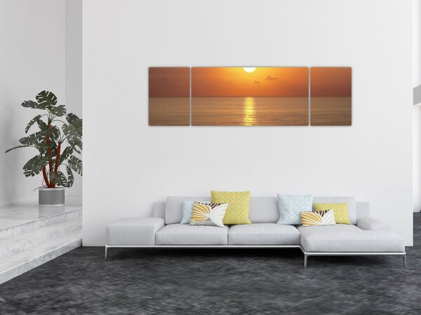Obraz - Západ slunce nad oceánem (170x50 cm)