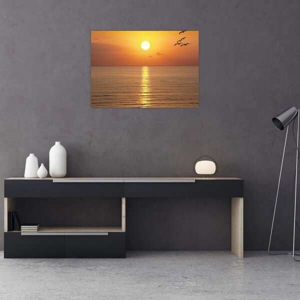 Obraz - Západ slunce nad oceánem (70x50 cm)