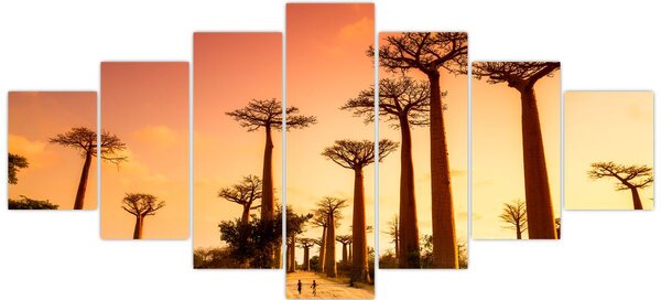 Obraz - Západ slunce v uličce Baobab (210x100 cm)