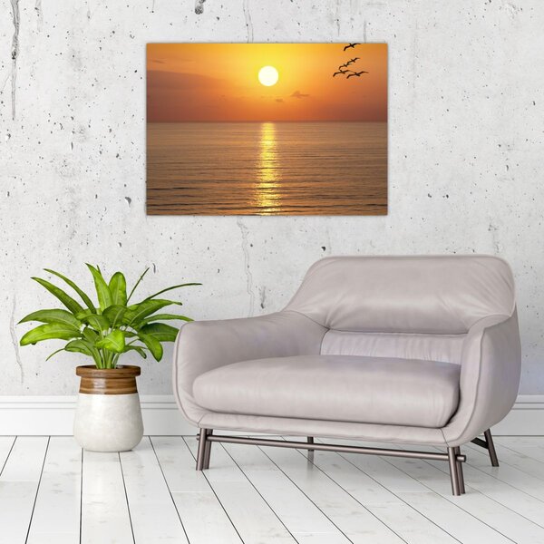 Obraz - Západ slunce nad oceánem (70x50 cm)
