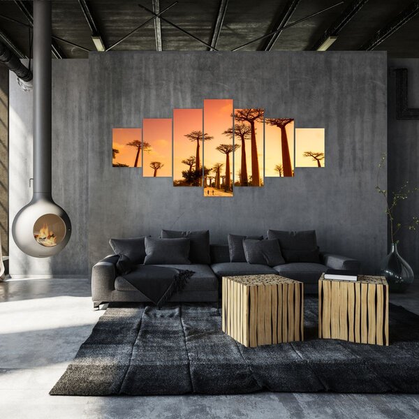 Obraz - Západ slunce v uličce Baobab (210x100 cm)