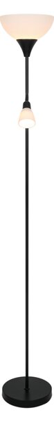 Nordlux 2512554003 Lauria, černá stojací lampa se čtecí lampičkou 1xE27 a 1xE14, výška 178cm