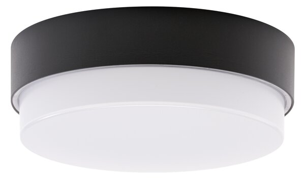 Osmont TRI53532 Triton 1, stropní černé kruhové svítidlo, 2x25W E27, průměr 28cm, IP65