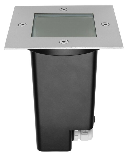 Linea Light 52951 Texo_QJ, zápustné svítidlo do podlahy s nastavitelným směrem svícení, 1x35W GU10, nerez, 13x13cm, IP67