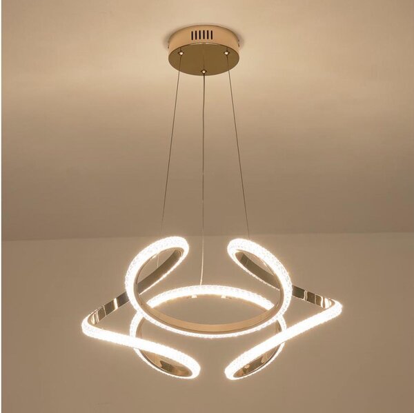 LED Lustr na lanku SATURN LED/24W/230V 3000K 50x120 cm