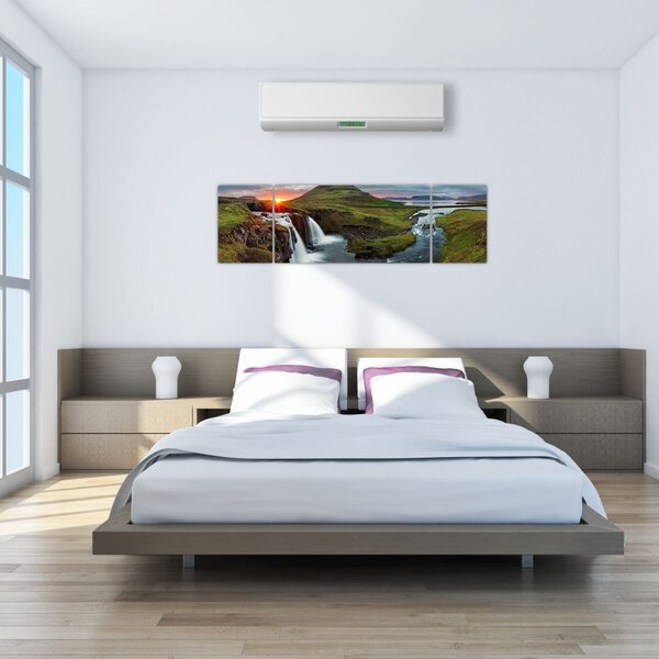 Obraz - Kirkjufell při západu slunce (170x50 cm)