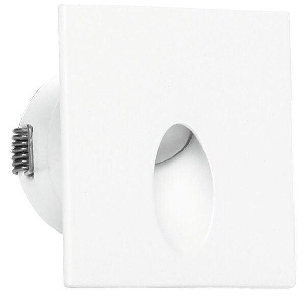 Linea Light 86563W70 Quara65_Q, bílé zápustné LED svítidlo do stěny, 1x2W 3000K, rozměr 7x7cm, IP65