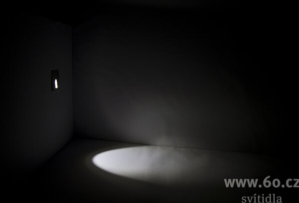 Linea Light 86563W70 Quara65_Q, bílé zápustné LED svítidlo do stěny, 1x2W 3000K, rozměr 7x7cm, IP65