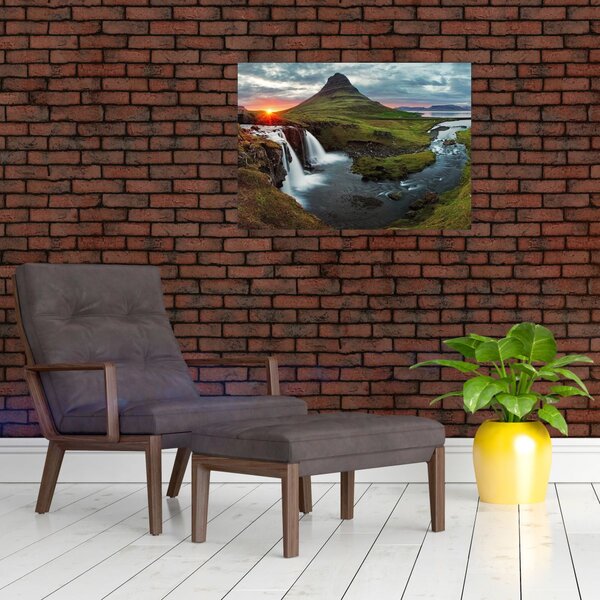 Obraz - Kirkjufell při západu slunce (70x50 cm)