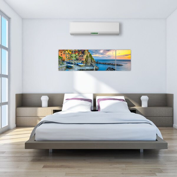 Obraz - Středomořská vesnice (170x50 cm)