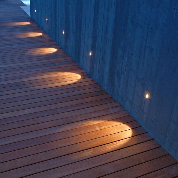 Linea Light 87989W70 Quara65_Q, cortenové zápustné LED svítidlo do stěny, 1x2W 3000K, rozměr 7x7cm, IP65