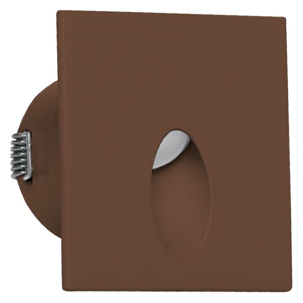 Linea Light 87989W70 Quara65_Q, cortenové zápustné LED svítidlo do stěny, 1x2W 3000K, rozměr 7x7cm, IP65