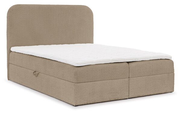 Manželská kontinentální postel 180x200 GADALUPA - šedá + topper