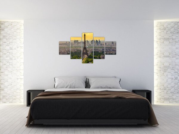 Obraz - Panorama Paříže (125x70 cm)