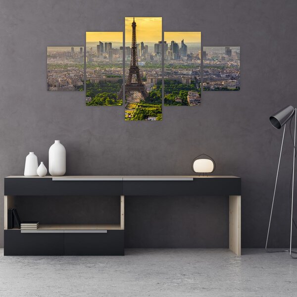 Obraz - Panorama Paříže (125x70 cm)