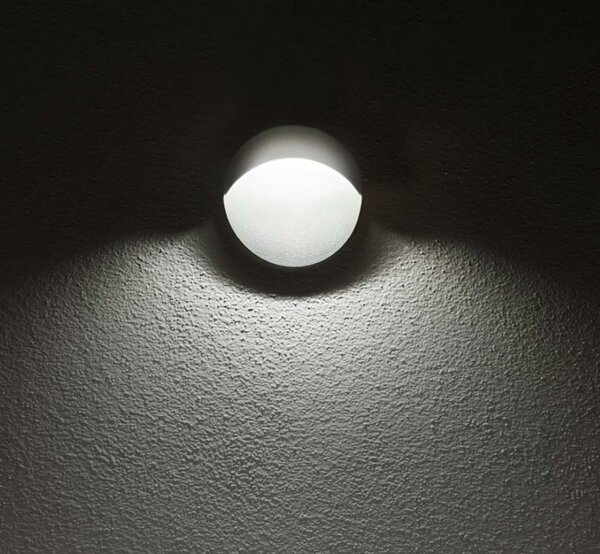 Linea Light 76092W07 Envelope_R orientační svítidlo na 24VDC, povrchová montáž, 4W LED 3000K, tm. šedá, průměr 12cm, IP66