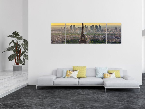 Obraz - Panorama Paříže (170x50 cm)