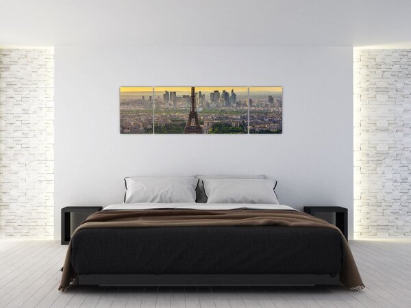 Obraz - Panorama Paříže (170x50 cm)