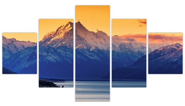 Obraz - Jezero Pukaki (125x70 cm)
