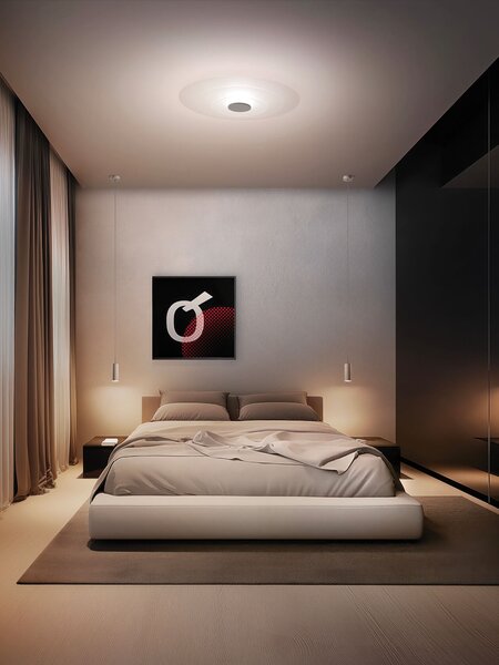Linea Light CA097DWHMDI Joint_S, bílé stropní svítidlo, 30W LED 2700K, průměr 75cm