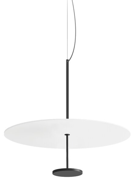 Linea Light CA087DBBMDI Stilo_P, závěsné svítidlo pro nepřímé osvětlení, 21W LED 2700K, bílá/černá, prům. 54,5cm