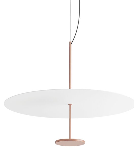 Linea Light CA088DBEMDI Stilo_P, závěsné svítidlo pro nepřímé osvětlení, 32W LED 2700K, bílá/béžovo-červená, prům. 74,5cm