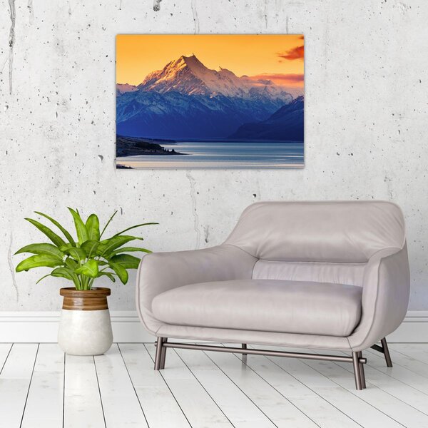 Obraz - Jezero Pukaki (70x50 cm)