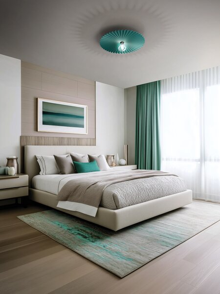 Linea Light CA023ADBEZZ Doge_S, moderní hnědé stropní/nástěnné svítidlo, 1x22W E27, průměr 58,4cm