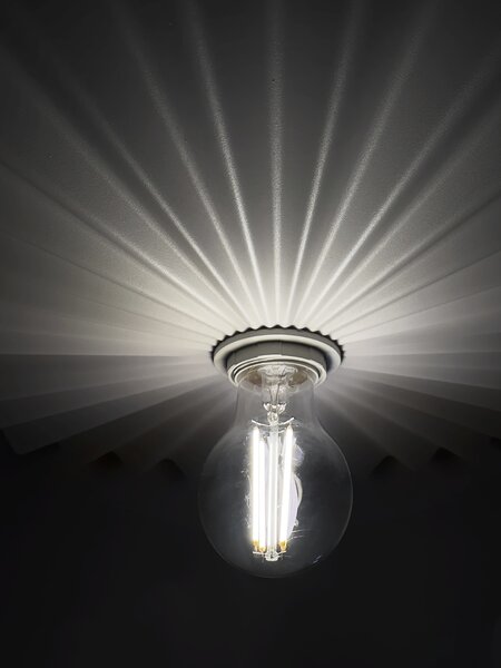 Linea Light CA023ADBEZZ Doge_S, moderní hnědé stropní/nástěnné svítidlo, 1x22W E27, průměr 58,4cm